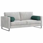 vidaXL Coussins d'accent 2 Pièces Vert foncé Ø 25 x 70 cm tissu