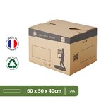 Pack and Move - Lot 10 cartons déménagement automatique - 60 x 50 x 40 cm - Poignées renforcées