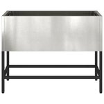 Jardinier surélevé vidaXL 60x26x45 cm en acier inoxydable