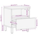vidaXL Tables de chevet 2 Pièces 40x33x46 cm bois de manguier solide