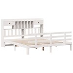 vidaXL Lit bibliothèque sans matelas blanc 180x200 cm bois pin massif