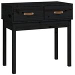 vidaXL Table console Noir 76 5x40x75 cm Bois massif de pin