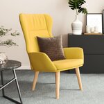 vidaXL Chaise de relaxation Jaune moutarde Tissu