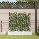 Jardinières vidaXL avec système d'irrigation d'eau 3 Pièces Blanc