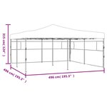 vidaXL Belvédère pliable avec 2 parois 5x5 m Blanc