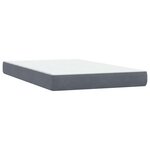 vidaXL Sommier à lattes de lit et matelas et LED gris foncé 120x220cm velours