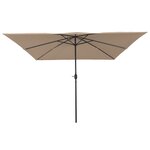 Parasol de jardin carré vidaXL 295x245 cm Taupe