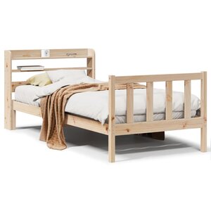 vidaXL Cadre de lit sans matelas 75x190 cm bois de pin massif
