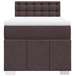 vidaXL Sommier à lattes de lit avec matelas Marron foncé 90x200 cm