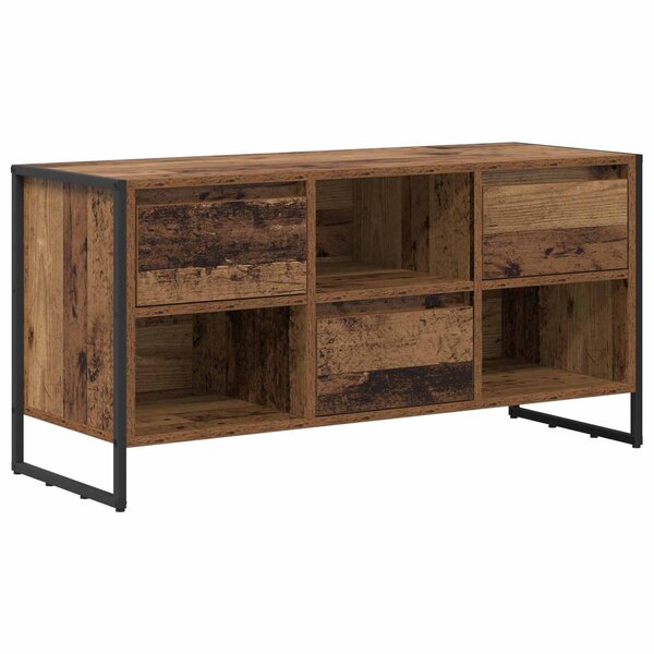 vidaXL Meuble TV Bois Ancien 100 x 36 x 49 5 cm Bois d'ingénierie