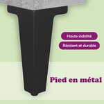 vidaXL Table de chevet gris béton 40x40x66 cm bois d'ingénierie