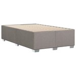 vidaXL Sommier à lattes de lit avec matelas taupe 120x190 cm tissu