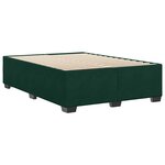 vidaXL Cadre de lit sans matelas vert foncé 160x200 cm velours