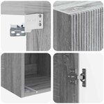 vidaXL Armoire Murale 33 x 34 5 x 90 cm Bois d'ingénierie Sonoma gris