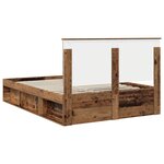 vidaXL Cadre de lit Bois ancien 140 x 190 cm Pin massif