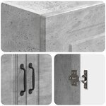 vidaXL Ensemble de Meubles 2 Pièces Gris béton 33 x 34 5 x 87 cm