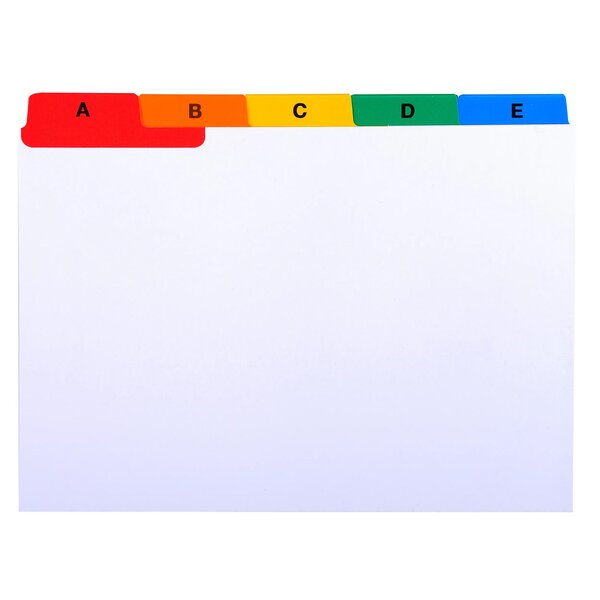 Intercalaires Pour Boite À Fiches Imprimés De A À Z Carte Blanche 160g 25 Compartiments- A6 - Blanc - Exacompta