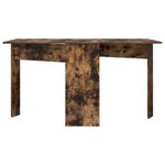 vidaXL Table à dîner 138 x 70 x 73 5 cm Bois d'ingénierie Chêne fumé