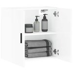 vidaXL Armoire murale Blanc brillant 60x31x60 cm Bois d'ingénierie