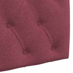 vidaXL Tête de lit suspendue Avec lumière LED Bordeaux Tissu