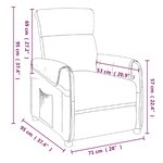 Vidaxl fauteuil inclinable marron tissu