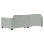 vidaXL Lit de jour avec lit gigogne gris clair 90x190 cm velours