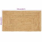 vidaXL Tapis Beige 60 x 110 cm Jute