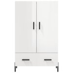 vidaXL Buffet haut blanc brillant 69 5x31x115 cm bois d'ingénierie