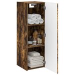 vidaXL Cabinet de Salle de Bain Mural Chêne fumé 33 x 34 5 x 100 cm