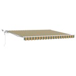 vidaXL Auvent rétractable automatique avec LED vert et jaune 400x350 cm