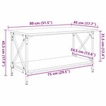 vidaXL Table basse chêne artisanal 80 x 45 x 45.5 cm Bois d'ingénierie