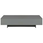 vidaXL Table basse Gris brillant 115x55x31 cm MDF