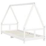 vidaXL Cadre de lit pour enfants blanc 80x200 cm bois de pin massif