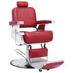 vidaXL Chaise de barbier Rouge 68x69x116 cm Similicuir