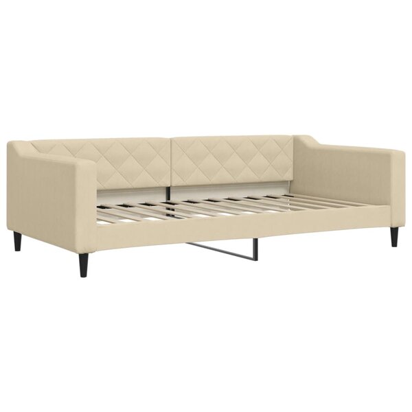 vidaXL Lit de repos crème 100x200 cm tissu