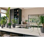 3 pots de fleur ronds The Coffee Collection Ø 14 x 12 6 cm  Ø 16 x 14 7 cm  Ø 18 x 16 8 cm - Marron