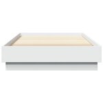 vidaXL Cadre de lit blanc 90x200 cm bois d'ingénierie