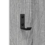 vidaXL Porte-manteau mural avec stockage avec miroir Sonoma gris 96 x 1 5 x 90 cm