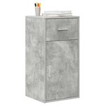 vidaXL Buffet avec tiroir Gris béton 38 x 34 x 75 cm
