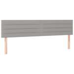 vidaXL Têtes de lit 2 Pièces Gris clair 100x5x78/88 cm Tissu