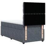 vidaXL Sommier à lattes de lit avec matelas Gris foncé 100x200 cm