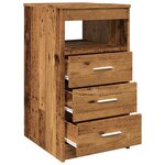 vidaXL Armoire à tiroirs vieux bois 40x50x76 cm bois d'ingénierie
