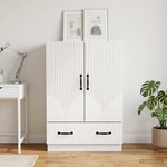 vidaXL Buffet Blanc 66 x 34 5 x 92 cm Bois d'ingénierie