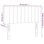 vidaXL Tête de lit Vert foncé 90x5x78/88 cm Velours