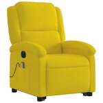 vidaXL Fauteuil inclinable de massage électrique jaune velours