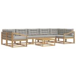 vidaXL Ensemble de canapés d'extérieur 6 pc Blanc et gris clair