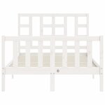 vidaXL Cadre de lit sans matelas blanc 120x200 cm bois de pin massif