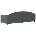 vidaXL Lit de repos sans matelas gris foncé 90x200 cm tissu