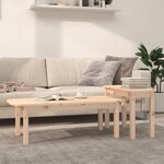 vidaXL Ensemble de tables basses 2 Pièces Bois massif de pin