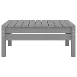 vidaXL Salon de jardin 3 Pièces Bois de pin massif Gris